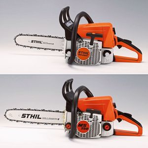 Platz 1: Oben die Original-Motorsäge „STIHL MS 250“ der Andreas Stihl AG & Co. KG, unten die Fälschung der Hangzhou Guley Garden Machinery Co., Ltd. aus China. Die Fälschung verletzt die Wortmarke „STIHL“ (hier: STHIL) sowie die in über 100 Ländern geschützte Farbmarke (orange/hellgrau). Guley ist laut Aktion Plagiarius einer der Top3-Fälscher von Stihl-Produkten in China mit Abnehmern vor allem in Südostasien, Afrika und Südamerika. Stihl hat bislang 8 Gerichtsverfahren gegen Guley gewonnen und insgesamt 170.000 Euro Schadenersatz erhalten. Gefälschte Motorsägen erfüllen in der Regel weder gesetzliche Vorschriften noch sicherheitsrelevante Parameter (Abgaswerte, Kettenbremszeiten, Materialfestigkeit und viele mehr). Stihl zieht konsequent Nachahmer aus aller Welt zur Rechenschaft, auch zum Schutz der Anwender vor Verletzungs-/ Gesundheitsrisiken.