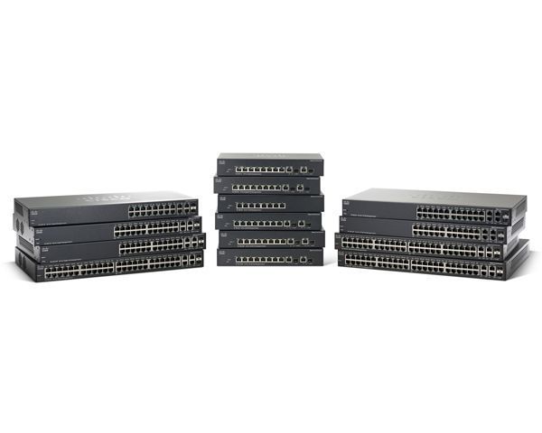 Die Cisco Small Business Switches der Serie 300 bieten 8 bis 48 Fast-Ethernet-Ports (mit 2 oder 4 Uplink-Ports) oder 10 bis 52 Gigabit-Ethernet-Ports. (Archiv: Vogel Business Media)
