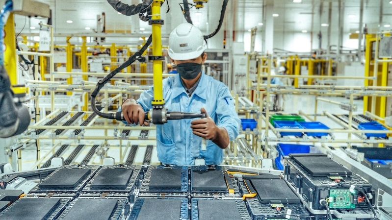 Batterieproduktion bei Vinfast.(Bild:  Vinfast)