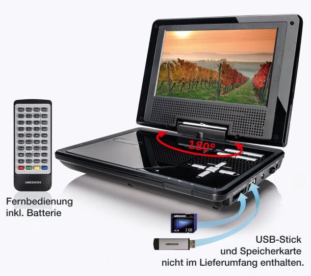 Den tragbaren DVD-Player mit integriertem DVB-T-Tuner gibt es nur in den Nord-Filialen. (Aldi)