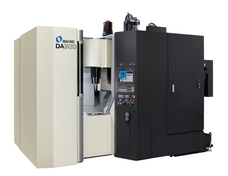 Die DA300 von Makino ist ein vertikales Fünf-Achs-Bearbeitungszentrum mit der gleichen Produktivität wie horizontale Maschinen. (Makino)