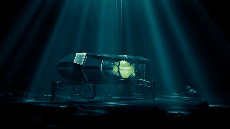 Das Unterwasserhabitat Vanguard kann bis zu drei Personen in einem Raum von etwa 12 Metern Länge und 7,5 Metern Breite beherbergen und kann in einer Tiefe von bis zu 100 Metern positioniert werden.(Bild:  Deep Manufacturing)