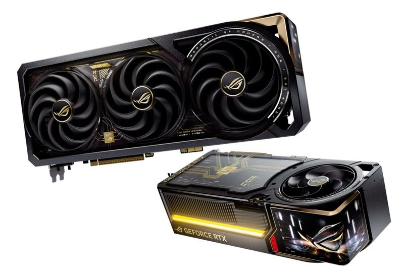 Über ein gebogenes AMOLED-Display liefert die ROG Astral GeForce RTX 5090 Edition 20 maßgeschneiderte Animationen, 3D-Grafiken und Echtzeit-Hardware-Daten. (Bild: Asus)