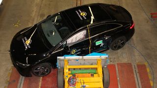 Der Mercedes-Benz EQE wurde mit fünf Sternen bewertet.  (Bild: Euro NCAP)