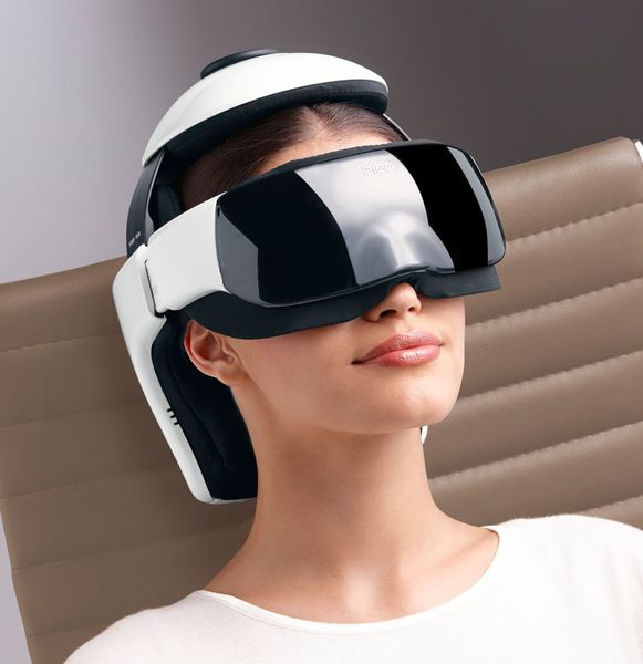 Hightech-Massage für Kopf, Nacken und Augenpartie. Entspannung pur: mit Luftkissen-, Vibrations- und Punkt-Massage, Infrarot-Wärme und Musik. Bei www.proidee.de kostet das Kopfmassagegerät „iDream3“ 199 Euro.  (www.proidee.de)