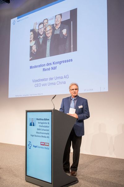 René Näf, Urma AG moderierte den Kongress. (Thomas Entzeroth)