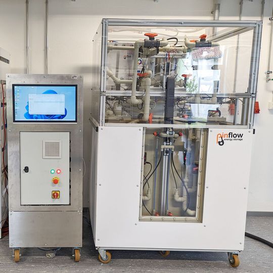 Der Hyflow-Demonstrator im Technologiezentrum Energie (TZE) der Hochschule Landshut(Bild:  TZE, Hochschule Landshut)