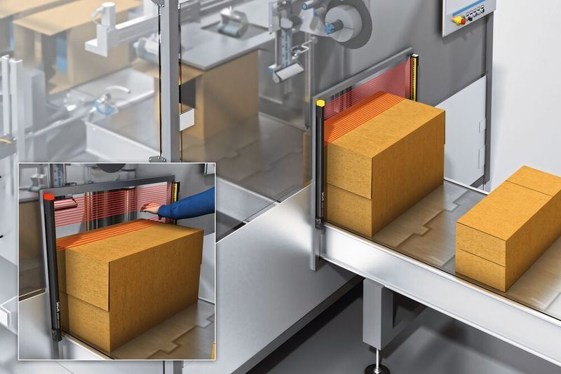 Die Sicherheitslösung detec4 Smart Box Detection von Sick unterscheidet mit ihrer Logik zuverlässig zwischen Mensch und Material.  (SICK)