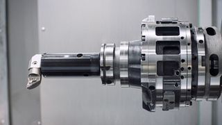 Mit dem neuen, für den SMM-Award nominierten Heller-Plandrehkopf 
PDK 80 gewinnt das Drehen auf Bearbeitungszentren noch weiter an Attraktivität.  (Bild: Heller)