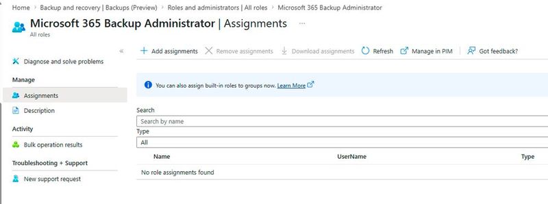 Der Microsoft 365 Backup Administrator deckt ausschließlich SharePoint, Exchange und OneDrive ab und ist nicht mit der neuen Identitätsrolle für die Entra-Sicherung zu verwechseln. (Bild: Joos | Microsoft )