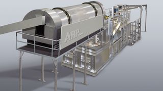 Die Zyklon-Anlage von ARP erhöht die Ausbeute und senkt den Energieverbrauch beim Aluminium-Recycling.  (Bild: Umweltministerium Baden-Württemberg)