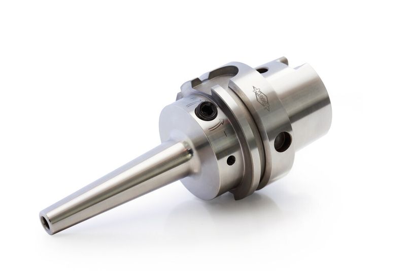 SLM-gefertigtes HTC-Spannfutter von Mapal: Der Spannbereich konnte dank der additiven Fertigung sehr nah an der Futterspitze platziert werden. (Bild: Mapal)