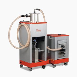 Nassabscheider Typ NA7-26 (rechts) mit Trocken-Vorabscheider R26 (links)(Bild:  Ruwac Industriesauger GmbH)