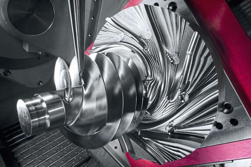 Hochpräzise Bauteile, die die Leistungsfähigkeit der Hermle Bearbeitungszentren optimal in Szene setzen: C 42 U Impeller/Aerospace. (Hermle)