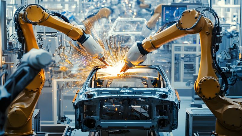 Europe´s car manufacturing is highly automated. Image for illustrative purposes only.(Source:  Stock.Adobe.com - Abdul Rahim)