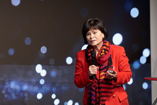 Mitsuko Mizushima vom US-amerikanischen Fritz Institute kündigte Aktivitäten einer geplanten internationalen, sektorübergreifenden Projektgruppe an.(Bild:  LHOF)