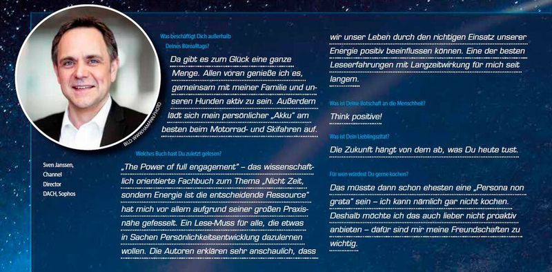 Sven Janssen, Channel Direktor DACH, Sophos (IT-Business)