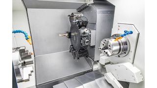 Making its debut at MACH 2024, the Box Way XYZ CT65 LTY-S Twin/Sub spindle lathe brings the advantages of automated one hit turned and milled components to XYZ’s customers (Source: XYZ Machine Tools)
