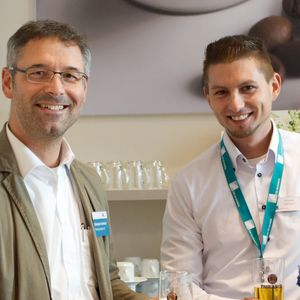 Christoph Hofmaier (Ostertag Solutions) und Dominik Schlosser (C4B)(C4B)