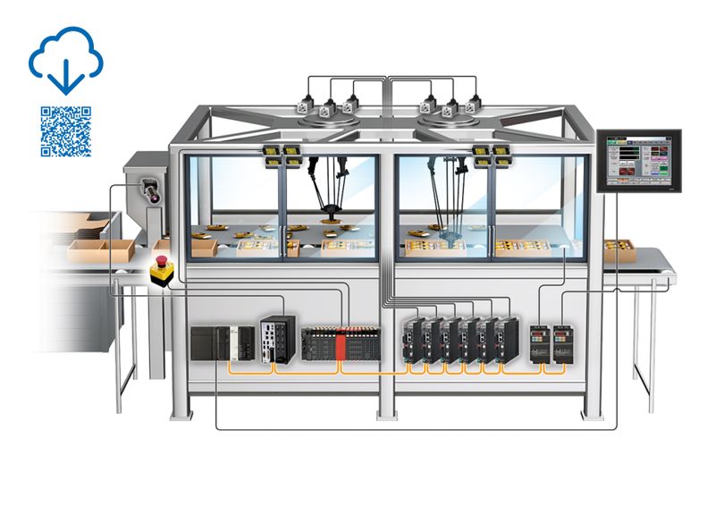 Ein mehrschichtiges Defense-in-Depth-Konzept schützt industrielle Systeme ganzheitlich, von der Steuerungsebene über das Netzwerk bis hin zur Cloud.  (Bild: Omron)