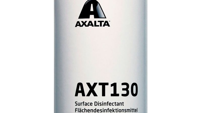 Desinfektionsmittel für Oberflächen aus der Spraydose: Axaltas AXT130 wirkt gegen eine Vielzahl von Viren und Bakterien.