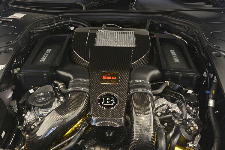 1.450 Newtonmeter produziert der 6,0 Liter V8-Motor, zu viel für die Antriebseinheit, weswegen sie Brabus auf 1.150 Newtonmeter limitiert hat.  (Foto: Brabus)