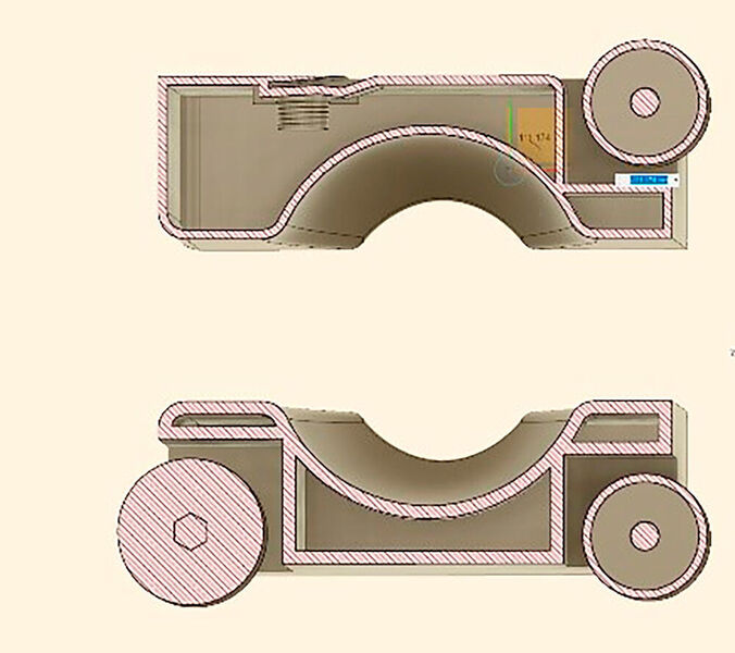 CAD des zweiten Prototypen (Maximilian Rosilius, Josef Zenker)