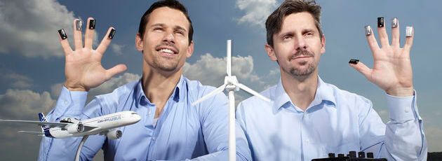 Die beiden Unternehmensgründer von iNDTact: Clemens Launer (links) und Raino Petricevic.(Bild:  Deutscher Gründerpreis)