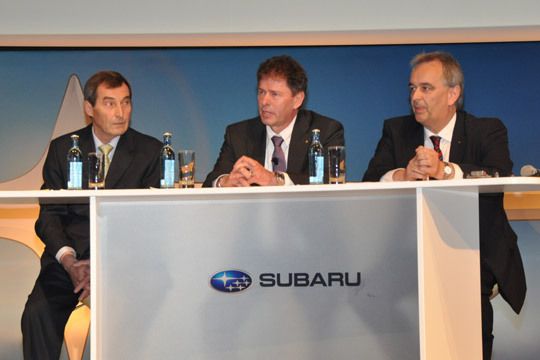 Drei Subaru-Urgesteine erzählten von den Anfängen des Unternehmens (v.l.): Lothar Bock, Personal- und Verwaltungschef, Peter Kirst, technischer Gebietsleiter und Bernhard Schäfer, Leiter Kundendienst. (Archiv: Vogel Business Media)
