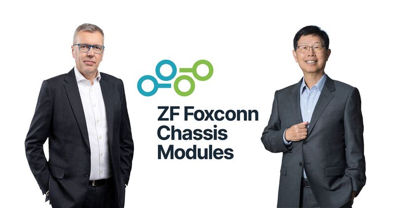 Im Juli 2023 haben ZF und Foxconn ein Gemeinschaftsunternehmen für Pkw-Fahrwerksysteme bereits angekündigt, nun haben beide Unternehmen zum 30. April die Gründung ihres Joint Ventures vollzogen. Damit hat Foxconn 50 Prozent an ZF Chassis Modules erworben. (Bild: ZF Friedrichshafen)