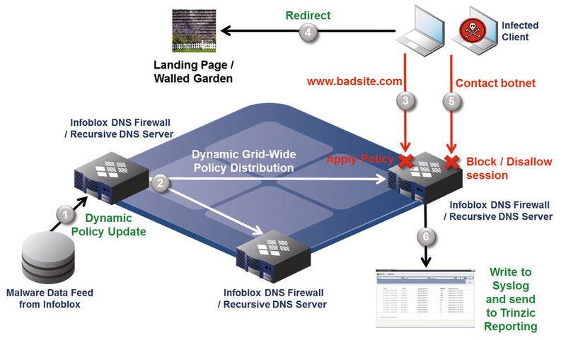 Die Funktionsweise der Infoblox DNS Firewall. (Bild: Infoblox)