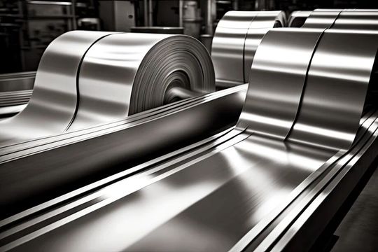 Bei Arcelormittal Bremen werden per Messer Coils aus Stahl zurechtgeschnitten, was mit hoher Geschwindigkeit passiert. Deshalb ist die Qualitätssicherung von Produkt und Messer nicht einfach. Doch TS Sensors und Selmatec haben nun ein Echtzeitsystem entwickeln können ...(Bild:  AT Sensors)