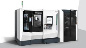 Die NTX 500 mit Roboterautomation IMTR bearbeitet Implantate und orthopädische Instrumente auf sechs Seiten komplett. (Bild: DMG Mori)