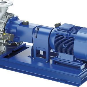 Chemienormpumpen wie diese Mega CPK kommen auch bei Wasserstoff-Projekten zum Einsatz.(Bild:  KSB)