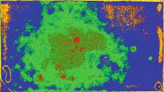 Falschfarbenbild: Bei der UV-Aushärtung mit LED-Technik ist darauf zu achten, das Spektrum der LED anzupassen.  (Wammes & Partner)