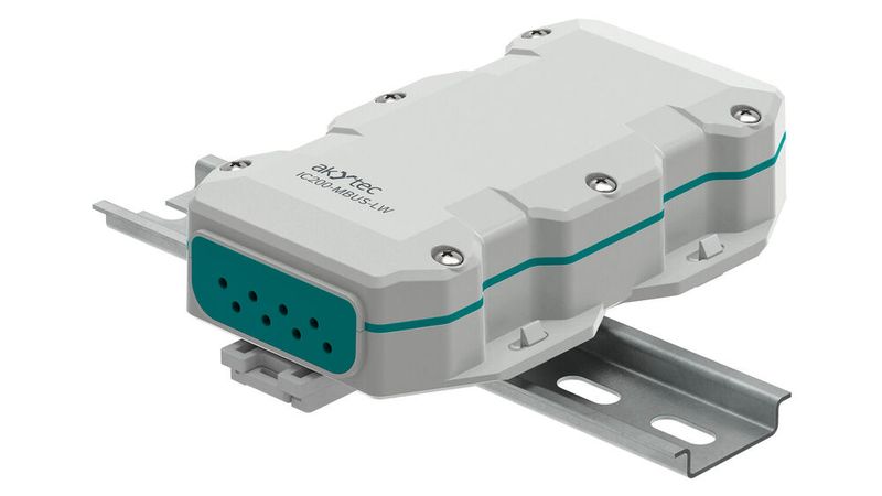 Das LoRaWAN-Gerät IC200-MBUS-LW überträgt Verbrauchsdaten von Energie-, Gas- oder Wasserzählern, die das M-Bus-Protokoll nutzen, über eine Long-Range-Funkverbindung an ein Gateway (Variante für Modbus ebenfalls erhältlich).  (Bild: Akytec)