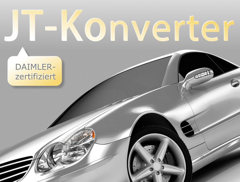 Der Direktkonverter ermöglicht den fehlerfreien Austausch von Konstruktionsdaten zwischen Daimler und seinen Zulieferern, indem er viele CAD-Formate in Daimler-konforme JT-Daten umwandelt. (Camtex)
