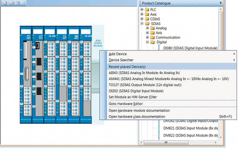 Der grafische Hardware Editor des Engineering Tools Lasal   stellt eine neue Sicht auf die Hardware-Komponenten eines Lasal-Projektes zur Verfügung. (Bild: Sigmatek)