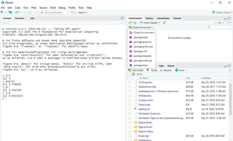 Mit RStudio gelingt der Einstieg in R einfacher als ohne passende IDE. Eine Desktop-Version steht kostenlos zur Verfügung.  (Bild: Joos / RStudio)