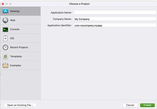 Auswahldialogfeld für ein neues Projekt.(Bild:  Krypczyk & Bochkor / Xojo)