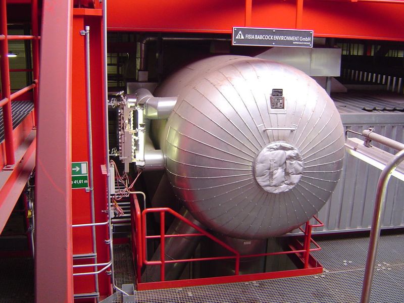 Dampftrommel im Industriekraftwerk Rüdersdorf  (Bild: Endress+Hauser)