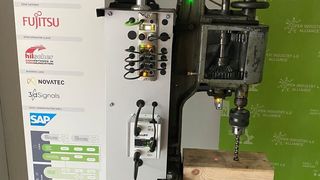 Ein Projekt der Open Industry 4.0 Alliance: Diese uralte Bohrmaschine von anno 1900 hat man in die Lage versetzt, Daten in einen Digitalen Zwilling zu senden. (Open Industry 4.0 Alliance)