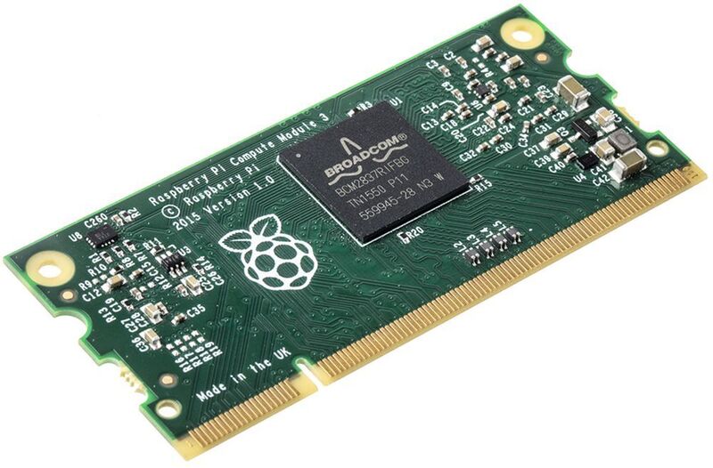 Raspberry Pi Compute Module 3: Das Modul im SODIMM-Format ist von der Raspberry Pi Foundation speziell für die Industrie konzipiert worden. (Raspberry Pi Foundation)