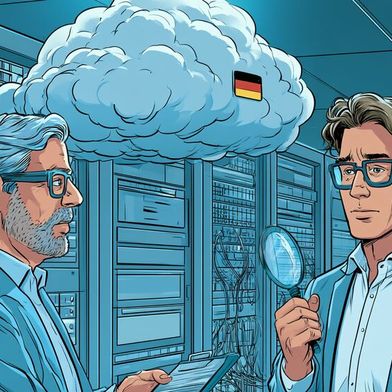 Regulatorische Anforderungen wie DSGVO, NIS-2, DORA, der EU AI Act oder Standards wie ISO 42001 erhöhen den Bedarf an klaren Governance-Strukturen, dokumentierten Prozessen und vertrauenswürdiger Infrastruktur. (Bild: Midjourney / KI-generiert)
