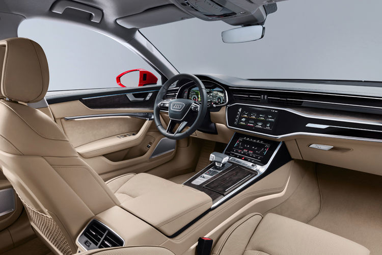 Statt diverse Schalter und Knöpfe bietet der neue A6 nunmehr Touchscreens in der Mittelkonsole. (Audi)