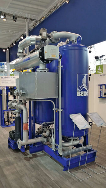 Der warmregenerierende Adsorptionstrockner Everydry, größtes Aufbereitungsgerät im Druckluftsystem (Beko Technologies)