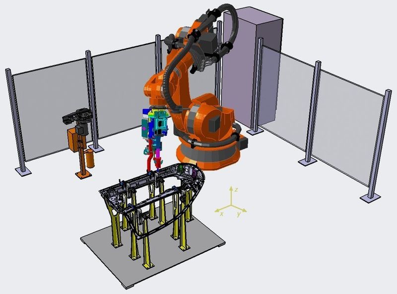 Mit der digitalen Planung müssen bei bereits existierenden Robotern nur deren Arbeitsinhalte angepasst werden, so können für unterschiedliche Fahrzeuge dieselben Rohbaulinien genutzt werden. Bilder: Delmia (Archiv: Vogel Business Media)