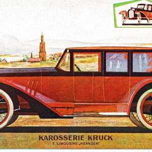 Eine Karosserie-Entwurfszeichnung von Neumann-Neander aus den frühen Zwanzigerjahren.(Bild:  Opel Automobile GmbH)