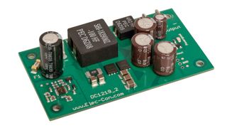 Die Hochsetzsteller der Baureihe DC12xx von Elec-Con weisen mit 50 mVss eine sehr geringe Restwelligkeit der auf 5% stabilisierten Ausgangsspannung auf. Die rein passiv gekühlten Wandler sind bis +55 °C ohne Derating einsetzbar.  (Bild: Elec-Con)