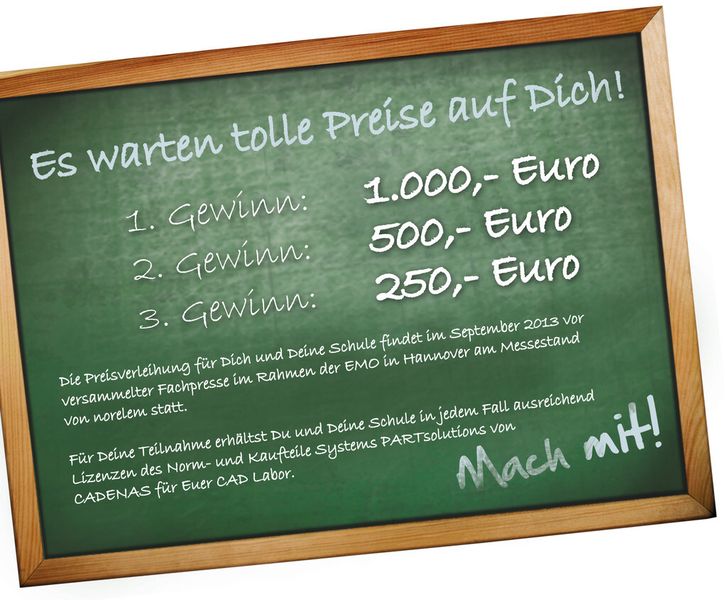 Es winken attraktive Gewinne in Wert von 1.750,- Euro, zudem kann die Wettbewerbsteilnahme als Projektarbeit zählen. (Bild: Cadenas)